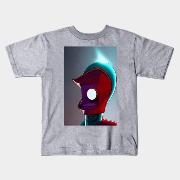 A one-eyed robot Kids T-Shirt by Urbanic